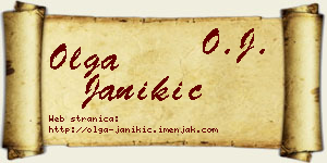 Olga Janikić vizit kartica